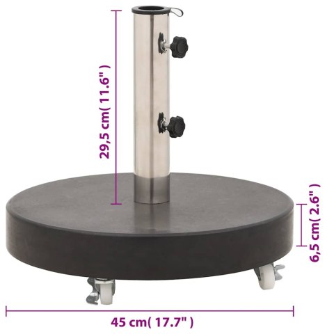 PODSTAWA POD PARASOL GRANITOWA 30 KG OKRĄGŁA CZARNA
