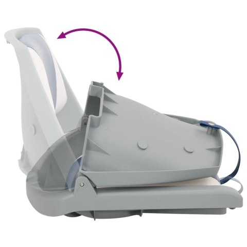 SKŁADANE SIEDZISKA DO ŁODZI 4-CZ. Z NIEBIESKO-BIAŁĄ PODUSZKĄ