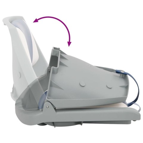 SKŁADANE SIEDZISKO DO ŁODZI 2-CZ. Z NIEBIESKO-BIAŁĄ PODUSZKĄ