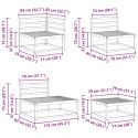 VidaXL Zestaw sof na zewnątrz 5 Sztuka Naturalny Lite Drewno Akacji