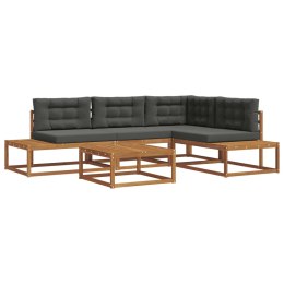 VidaXL Zestaw sof na zewnątrz 5 Sztuka Naturalny i Antracytowy