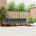 VidaXL Zestaw sof na zewnątrz z poduszką 5 pcs Naturalny i Antracytowy