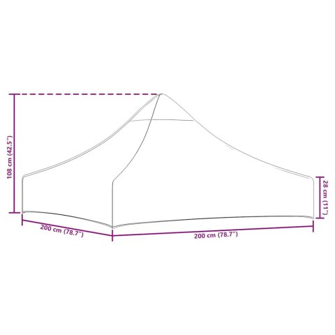 DACH DO NAMIOTU IMPREZOWEGO 2X2 M ŻÓŁTY 270G/M²