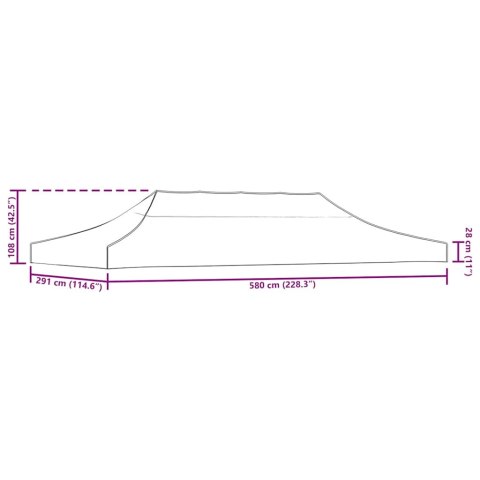 DACH DO NAMIOTU IMPREZOWEGO 6X3 M ŻÓŁTY 270G/M²