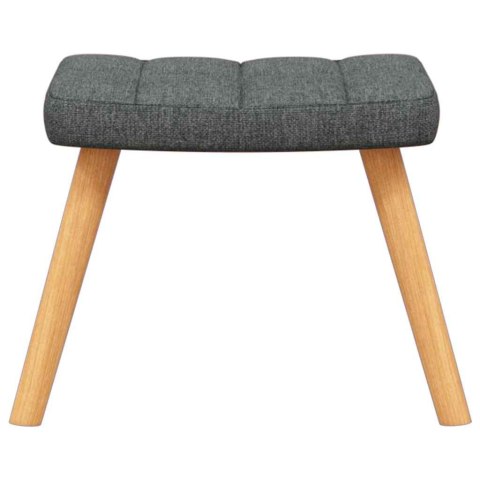 VidaXL Fotel bujany z podnóżkiem, ciemnoszary, obity tkaniną