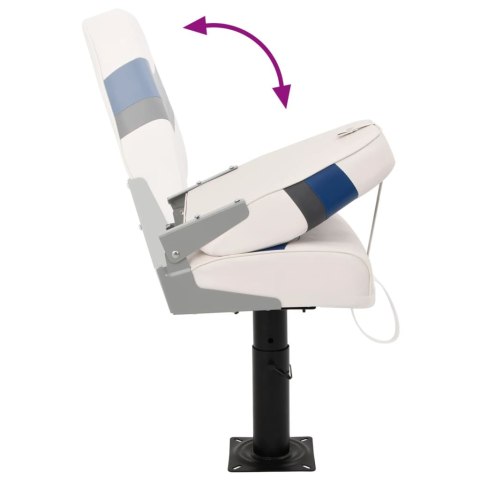 FOTELE DO ŁODZI 2 SZT. Z OBROTOWĄ O 360° PODSTAWĄ Z REGULACJĄ