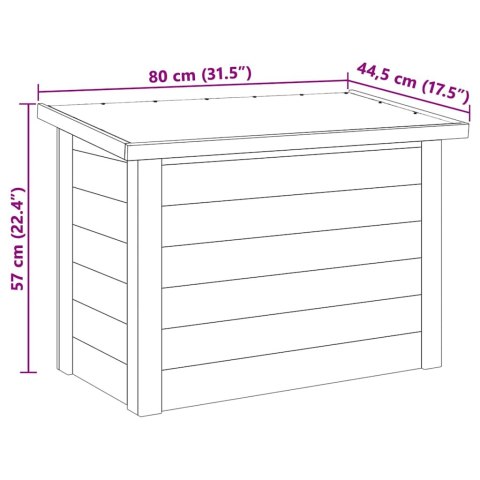 SKRZYNIA DO PRZECHOWYWANIA NATURALNY 80X44,5X57,5CM