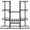 VidaXL Stojak na kwiaty, 94,5x25x89 cm, czarny, żelazo