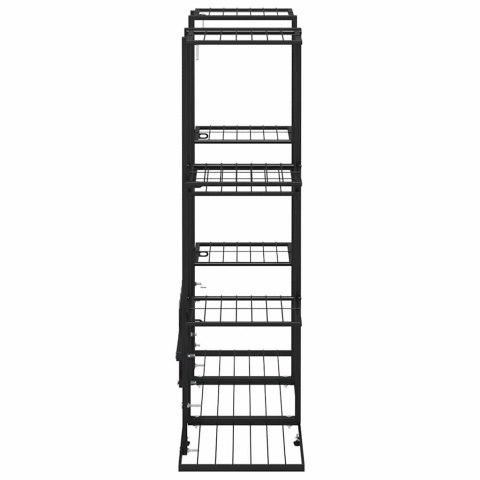 VidaXL Stojak na kwiaty, 94,5x25x89 cm, czarny, żelazo