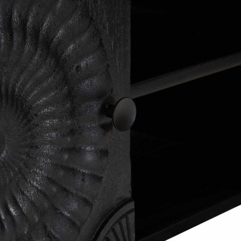 VidaXL Szafka pod telewizor z półką z drzwiami Czarny 105 x 30 x 35 cm