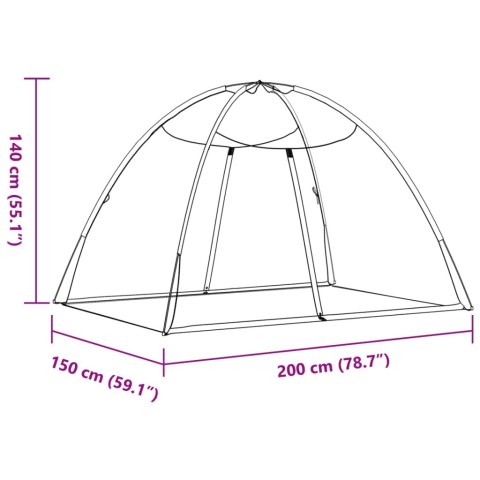 MOSKITIERA MONGOLIA Z DRZWICZKAMI SIATKA 220 200X150X140CM