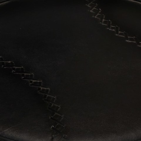 VidaXL Stołki barowe, 2 szt., czarne, naturalna skóra kozia