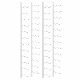 VidaXL Uchwyty ścienne na 24 butelki wina, 2 szt., białe, żelazne