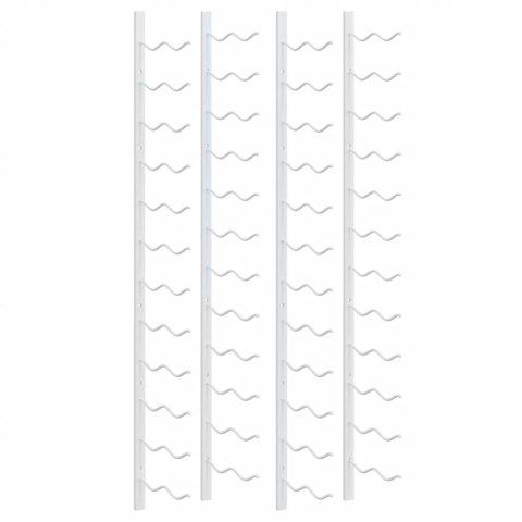 VidaXL Uchwyty ścienne na 24 butelki wina, 2 szt., białe, żelazne