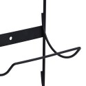 VidaXL Wiszący uchwyt na 5 butelek wina, czarny, żelazny