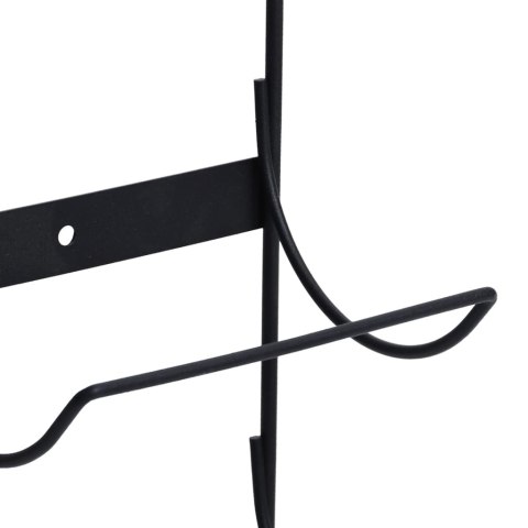 VidaXL Wiszący uchwyt na 5 butelek wina, czarny, żelazny