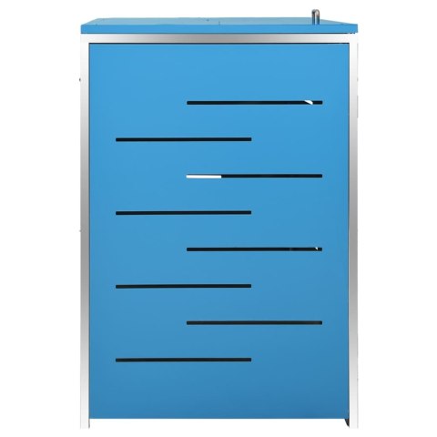 OSŁONA NA 3 KOSZE NA ŚMIECI 207X77,5X115CM STAL NIERDZEWNA