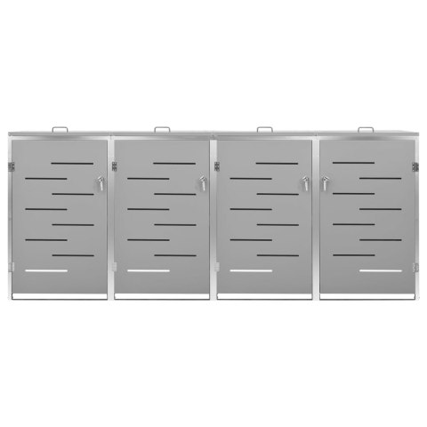 OSŁONA NA 4 KOSZE NA ŚMIECI 276,5X77,5X115,5CM STALOWA