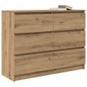KOMODA ARTISAN DĄB 100X35X76CM DREWNO KLEJONE