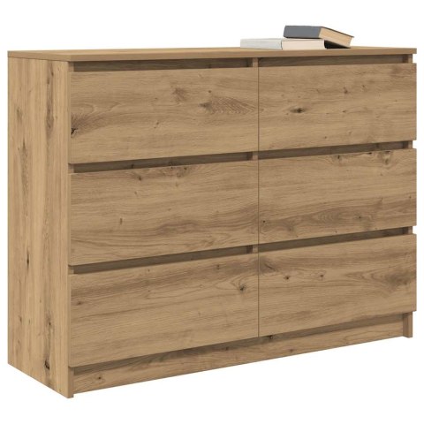 KOMODA ARTISAN DĄB 100X35X76CM DREWNO KLEJONE