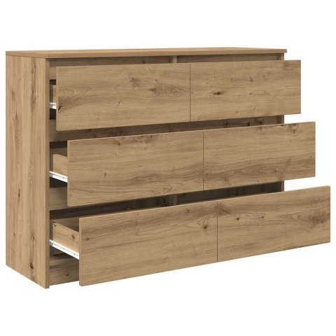 KOMODA ARTISAN DĄB 100X35X76CM DREWNO KLEJONE