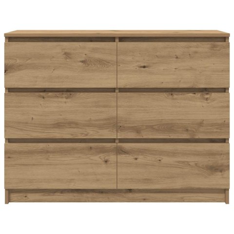 KOMODA ARTISAN DĄB 100X35X76CM DREWNO KLEJONE