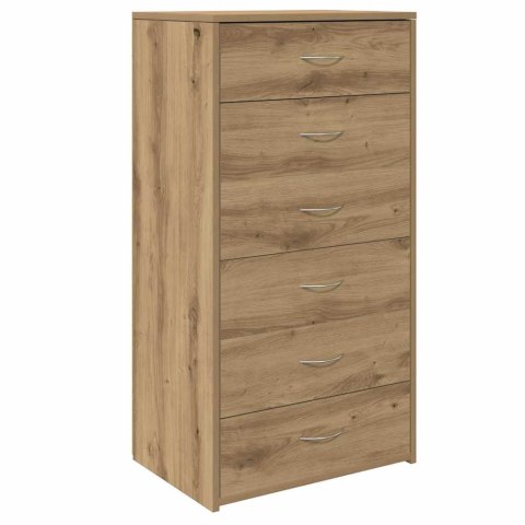 KOMODA Z 6 SZUFLADAMI DĄB ARTISAN 50X34X96CM
