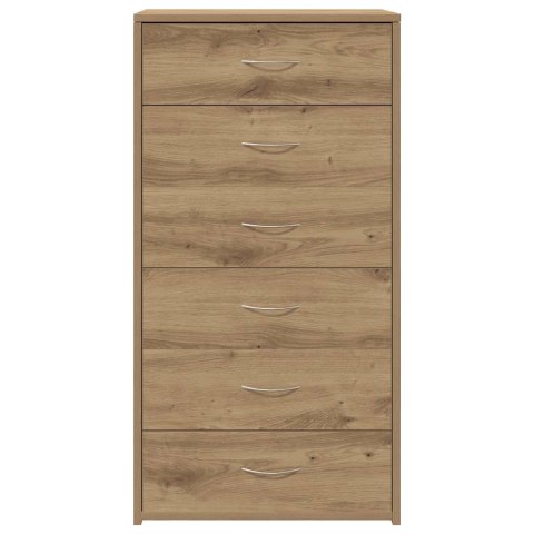 KOMODA Z 6 SZUFLADAMI DĄB ARTISAN 50X34X96CM