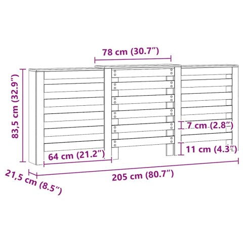 OSŁONA NA GRZEJNIK DĄB ARTISAN 205X21,5X83,5CM