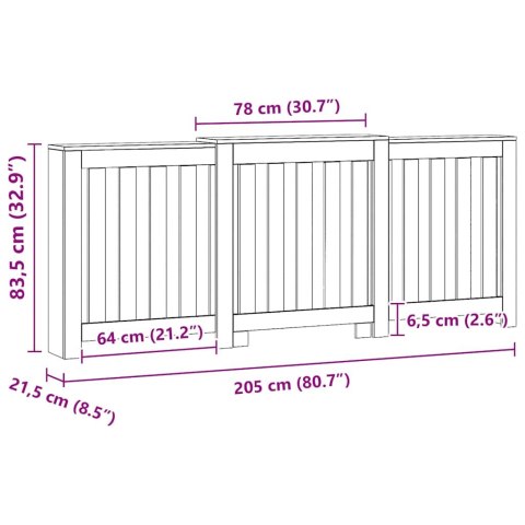 OSŁONA NA GRZEJNIK DĄB ARTISAN 205X21,5X83,5CM