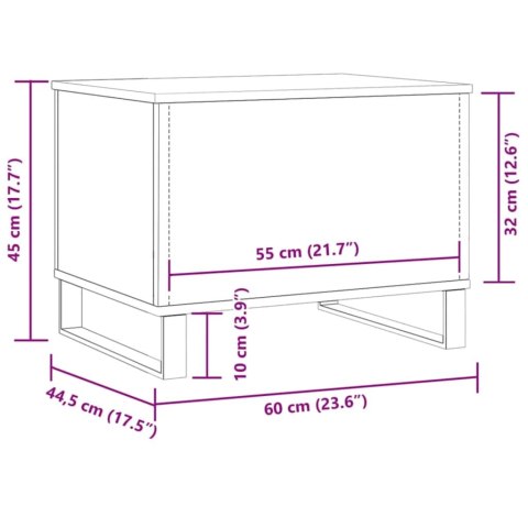 VidaXL Stojak pod akwarium Artisan Oak 36x75x72,5 cm Drewno konstrukcyjne