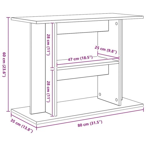 STOJAK POD AKWARIUM ARTISAN OAK 80X35X60CM DREWNO KONSTRUKCYJNE