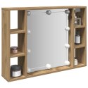 SZAFKA Z LUSTREM I OŚWIETLENIEM LED DĄB ARTISAN 76X15X55CM