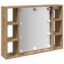 SZAFKA Z LUSTREM I OŚWIETLENIEM LED DĄB ARTISAN 76X15X55CM