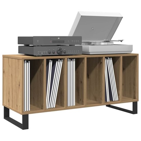 SZAFKA NA PŁYTY WINYLOWE Z PÓŁKĄ DĄB ARTISAN 100X38X48CM