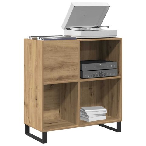 SZAFKA NA PŁYTY WINYLOWE Z PÓŁKĄ DĄB ARTISAN 85X38X89CM