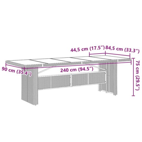 VidaXL 11-cz. zestaw mebli ogrodowych bistro z poduszkami, szary