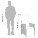 VidaXL 11-cz. zestaw ogrodowych mebli bistro z poduszkami, czarny