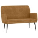 ŁAWKA BRĄZOWA 108X79X79CM TAPICEROWANA AKSAMITEM