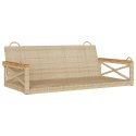 ŁAWKA BUJANA BEŻOWA 109X62X40CM POLIRATTAN