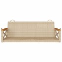 ŁAWKA BUJANA BEŻOWA 109X62X40CM POLIRATTAN