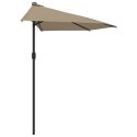 PÓŁPARASOL BALKONOWY NA SŁUPKU Z ALUMINIUM 300X155CM TAUPE