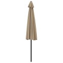 PÓŁPARASOL BALKONOWY NA SŁUPKU Z ALUMINIUM 300X155CM TAUPE