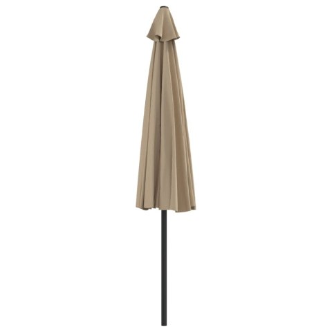 PÓŁPARASOL BALKONOWY NA SŁUPKU Z ALUMINIUM 300X155CM TAUPE