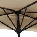 PÓŁPARASOL BALKONOWY NA SŁUPKU Z ALUMINIUM 300X155CM TAUPE