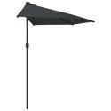 PÓŁPARASOL BALKONOWY NA SŁUPKU Z ALUMINIUM 300X155CM ANTRACYT