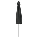 PÓŁPARASOL BALKONOWY NA SŁUPKU Z ALUMINIUM 300X155CM ANTRACYT