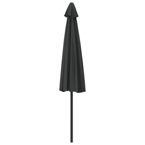 PÓŁPARASOL BALKONOWY NA SŁUPKU Z ALUMINIUM 300X155CM ANTRACYT