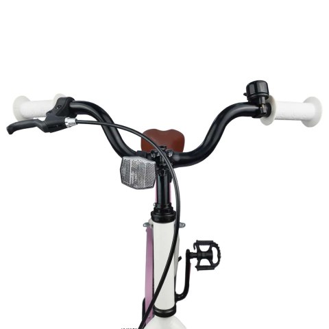 VidaXL Rower Dziecięcy 18 Cali dla dzieci w wieku 5-7 lat Biały