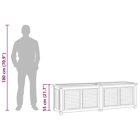 SKRZYNIA OGRODOWA Z WORKIEM 175X50X55CM LITE DREWNO TEKOWE